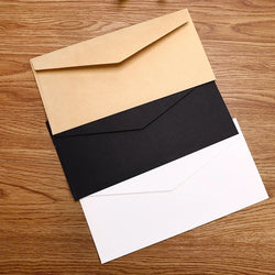 1/6/12 PCS Classical White Black Kraft Blank Mini Paper Window Envelopes Wedding Invitation Envelope Gift Envelope