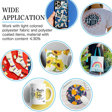 HTVRONT 150 Sheets A4（US）8.5 x 11 inches Sublimation Paper Heat Transfer Paper for Inkjet Printer T-shirt Clothes Printing 120g