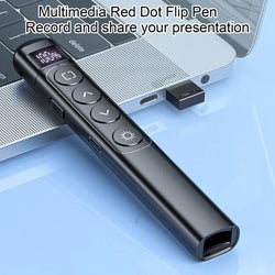 Clicker With Red Pointer 100 Days Standby Wireless Presentation Clicker Ergonomic Class Tool Presentations Supplies
