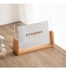 6 In Walnut Beech Photo Frame Wooden Kpop Idol Photo Display Wedding Party Picture Holder Desktop Office Photo Decor CardHolder