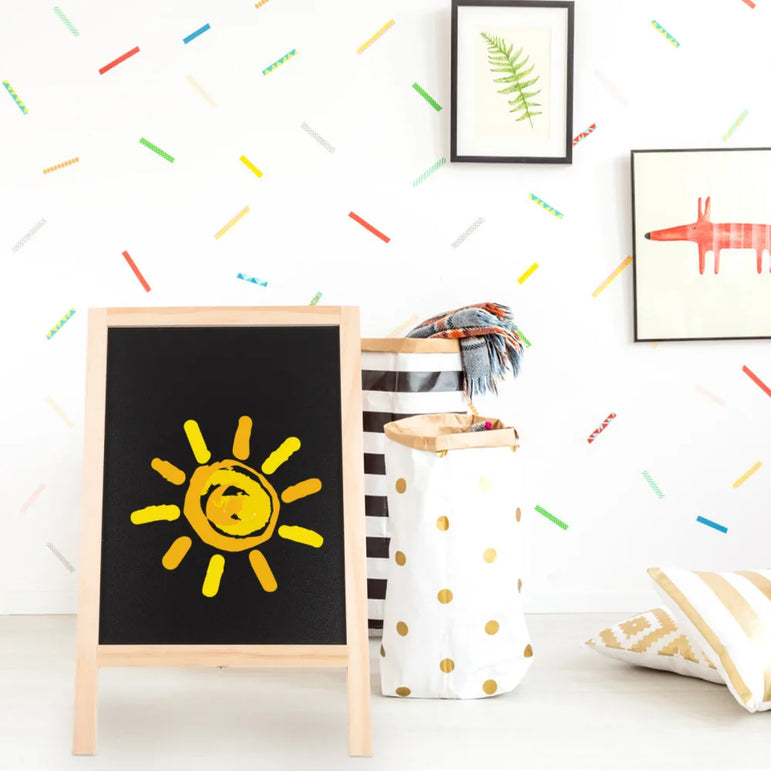 1 Set Of Double Sided Wooden Blackboard Chalk Board Children Whiteboard Writing Board Freestanding Chalk Board For Kids