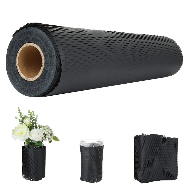Black Honeycomb Paper 30cm Recyclable Buffer Kraft Paper Honeycomb Buffer Wrapping Paper Transportation Gift Packaging Art