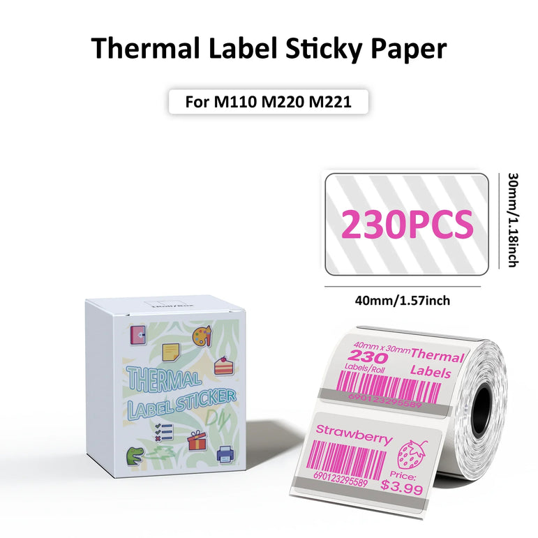M110 Paper Compatible With M110/M120/M220/M221 Label Maker Printer Thermal paper Label Maker Paper M110 Label For Small Business