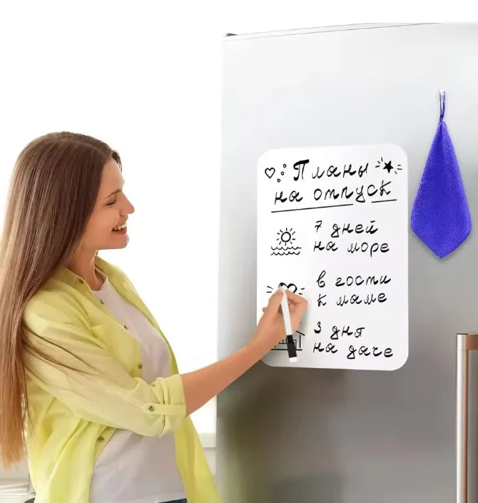 A5 Size Magnetic Whiteboard Pens Fridge Dry Erase White Board Refrigerator Magnet Note Home Soft Flexible Remind Message Boards