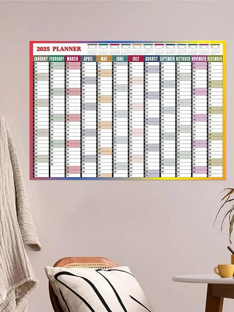 2025 Calendar Planner Sheet Large Wall Calendar Kawaii To Do List Planner Target List Schedule Organizer Office Supplies