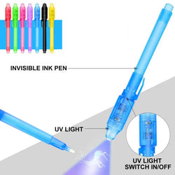 7pcs UV Light Pen Invisible Magic Pencil Secret Fluorescent Pen For Writing Pad Kids Child Drawing Painting Board Safety To Use