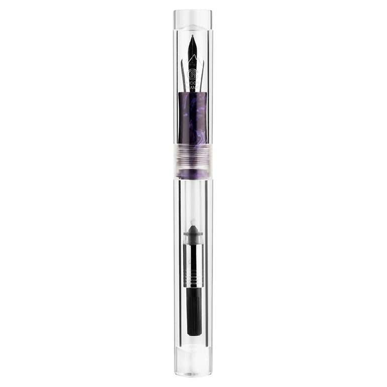 New MAJOHN C1 Fountain Pen Transparent Eyedropper EF F M Nibs Ink Pen school office writing pens Xmas gifts with Original Box