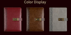 Diary A5 Notebook with Lock Journal Binder Notepad Ring Bullet Note Book Office Agenda Planner Spiral Retro Stationery Organizer