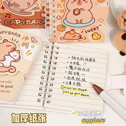 A7 Cartoon Capybara Coil Notebook Kawaii Learning Coil Book Cute Study Pocket Notepad Small Notebook School Stationery 
﻿ 
﻿