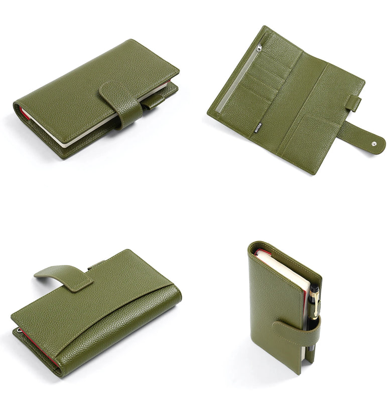 Moterm New Arrivals Weeks Elite Planner Cover for Hobonichi Weeks/ Mega Pebbled Leather Notebook without Large Pocket Organizer