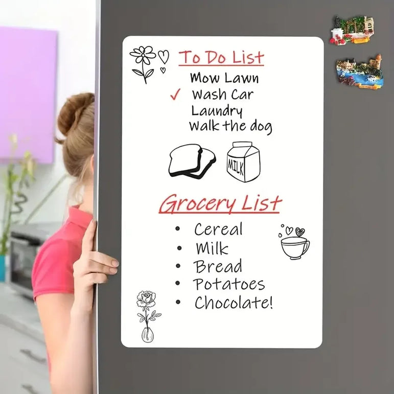 A3 A4 A5 Erasable Flexible Marker Fridge Magnet Magnetic WhiteBoard Dry Erase Board Refrigerator Sheet Kitchen Memo Grocery List