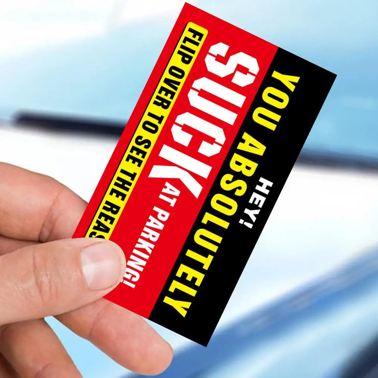 50Pcs Bad Parking Cards You Absolutely Suck At Parking Cards, Bad Parking Cards Parking Violation Tickets Funny Hilarious Prank