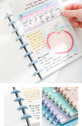 1 Piece of A5 Detachable Mushroom Button Loose-Leaf Book, Creative DIY Thickeneded Foam Pp Cover, 8.2*5.6inch, 100g Thickeneded Paper, 90 Pieces Of/180 Pages with Horizontal Lines, Ladies' Diary, for Gifts, Work, Office and S