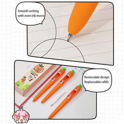 Carrot Gel Pen 4x Funny Screaming Carrot Journaling Writing Pen Creative School Drawing Tool Study Stationery Supplies For