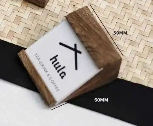 1pcs Solid wood products price tag, set up the exhibition introduction Decca card,  price tag, table stand