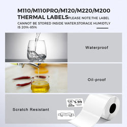 40x30mm High-Gloss Thermal Labels - Waterproof Self-Adhesive Stickers for Office/Retail/Packaging