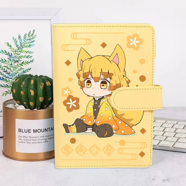 Demon Slayer Kawaii Notebook Kamado Nezuko Handbook Flipchart School Supplies Office Pu Material Children's Day Birthday Gift