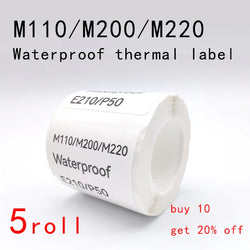 5PK Thermal Adhesive Label Papers for P1 Label Papers DP23 DP30 DP80 Label Maker  Waterproof  Tear Resistant Sticker