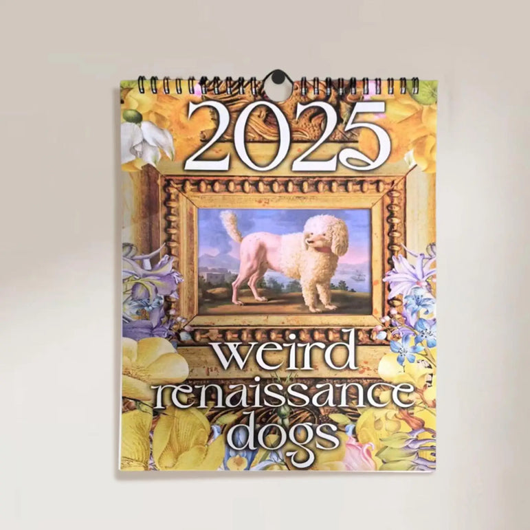 Calendar 2025 Calendar Weird Renaissance Dogs 2025 Retrowall Calendar Medieval Anti-Tear Dogs Wall Calendar