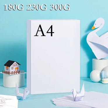 A4 180 230 300G 20/50PCS White Cardboard Paper DIY Handmade Card Thick Watercolor Painting Hand Copy Paperboard Business Card
