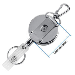 1Pcs Retractable Metal Wire Badge Reel Recoil Chain Clip Nurses Students Doctors Name Badge Holder Landyard Keychain Key Ring