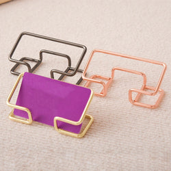 Bview Art Simple fashion display organizer card box iron line business card holder business card holder creative metal