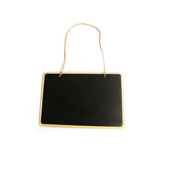 Creative Mini Reusable Wood Erasable Chalkboards with Hanging String Decorative Display Black Square Message Board Craft Gifts