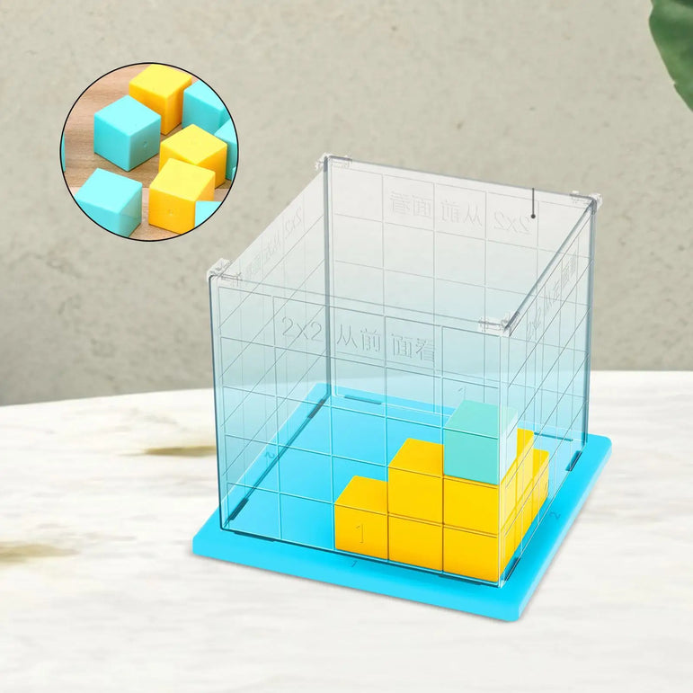 Small Cube Blocks Mathematics Tool Cubic Positioning Grid Educational Toy Math Learning Cubes for Problem Solving Skills Kids
