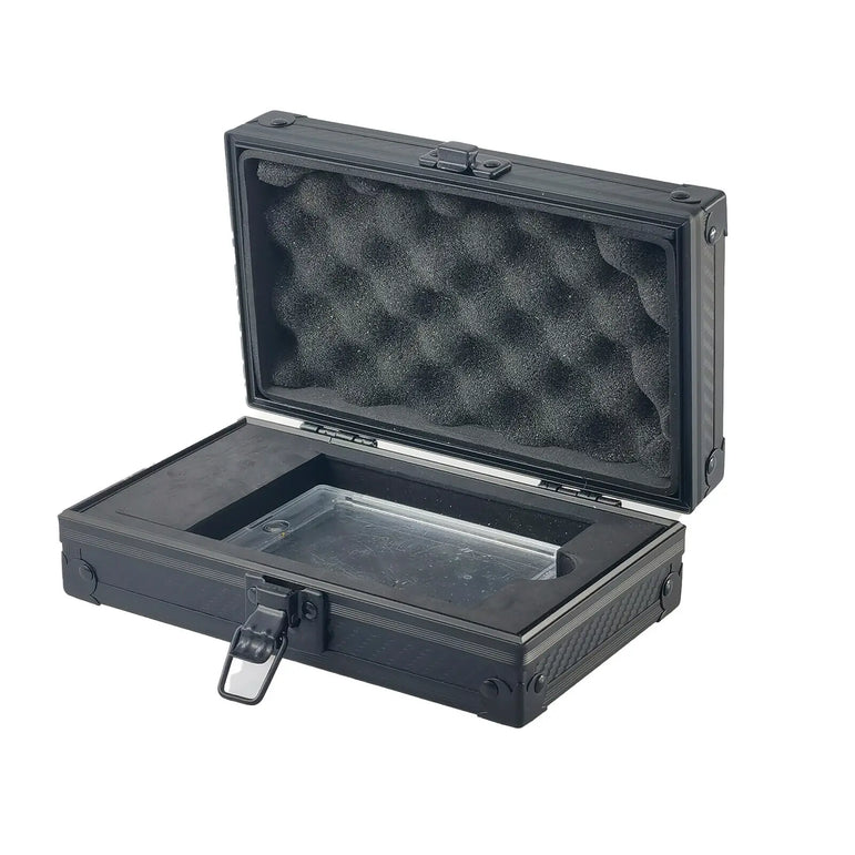 Carbon Fiber Pattern Trading Card Storage Case with Removable Dividers for PSA/BGS/CGC Graded Sports Slab Holder Box Organizer
