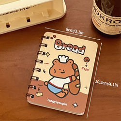 A7 Cartoon Capybara Coil Notebook Kawaii Learning Coil Book Cute Study Pocket Notepad Small Notebook School Stationery 
﻿ 
﻿