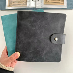 Large Capacity 5inch 2rings Seed Organizer Binder Insertable PU Leather Album for Seed Storage,Gardening Journal,Plant Envelopes