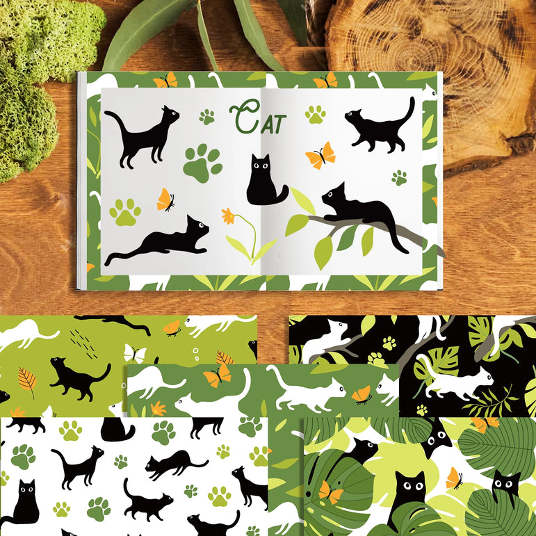 24pcs 30*30cm lovely Cat Scrapbook Craft Paper DIY Craft Paper Art Background Paper Origami Card Making Photo Album Decoration