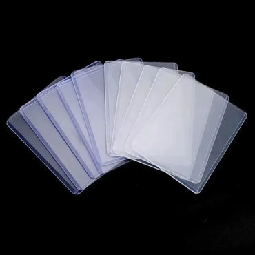 1-50PCS Transparent Korean Kpop Card Sleeve with Protective Film Clear Card Holder Idol Photo Game Card Toploaders Cover 35PT