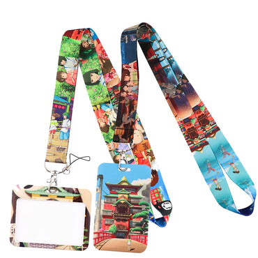 YL188 New Anime Icons Office Lanyard ID Card Badge Holder Pendant Keychain Pass Gym Mobile Kids Key Rings Accessories Gifts