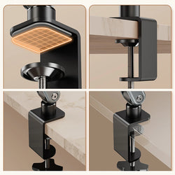 Desk Clamp Book Stand for Reading Adjustable Book Holder Recipe Book Holder for Laptop Tablet Recipe Textbook