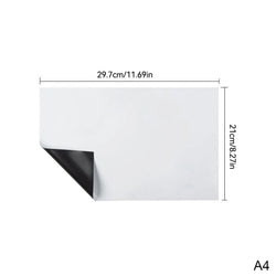 A4/A3 Magnetic Whiteboard Dry Erase White Board Markers Office Home Erasable Flexible Refrigerator Magnet Memo Message Board