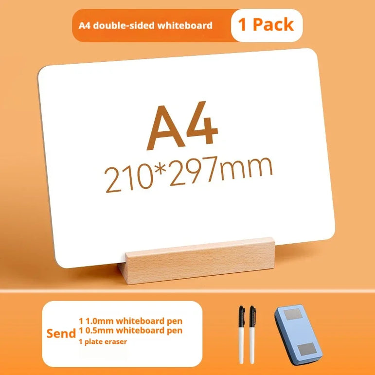 Small Whiteboard Small Blackboard on Double-sided Desk Children's Drawing Board  Shop Erasable Whiteboard Teaching Bulletin