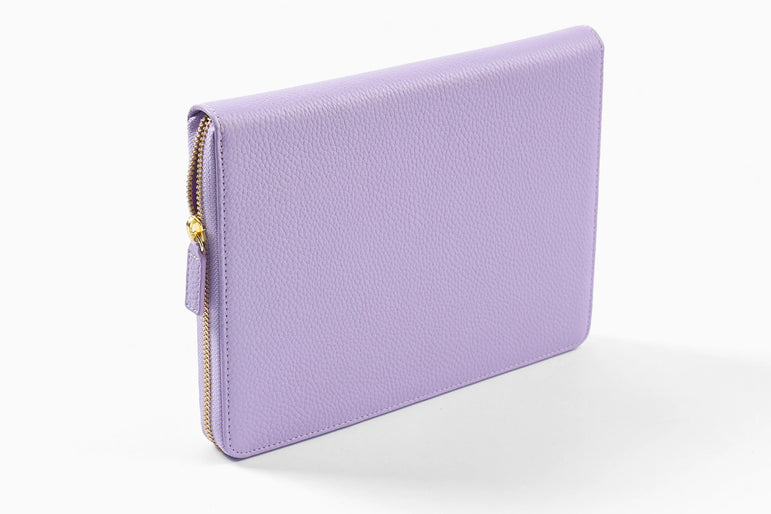 Moterm Genuine Pebbled Grain Leather A5 Zip Cover with Top Pocket Cowhide Planner Zipper Notebook Organizer Agenda Journal Diary