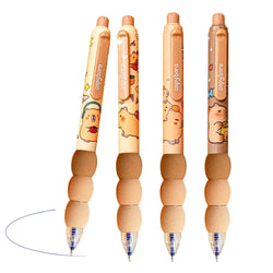 4Pcs Cute Cartoon Capybara Retractable Erasable Pens Cute Capybara Pens Nibs Blue Ink Writing Supplies Aesthetic Stationery