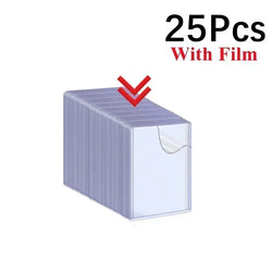 1-50PCS Transparent Korean Kpop Card Sleeve with Protective Film Clear Card Holder Idol Photo Game Card Toploaders Cover 35PT
