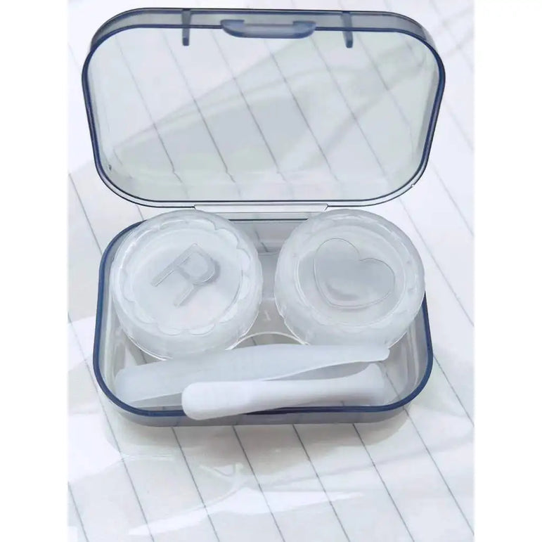 Contact lens storage box set plastic tweezers silicon suction rod set storage set