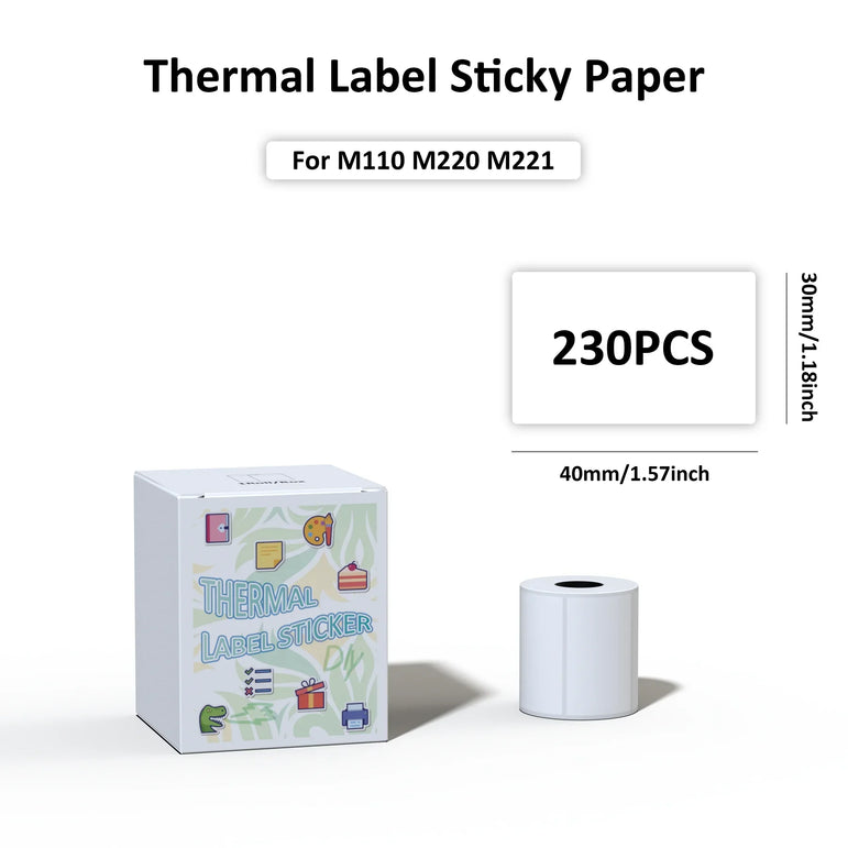 M110 Paper Compatible With M110/M120/M220/M221 Label Maker Printer Thermal paper Label Maker Paper M110 Label For Small Business