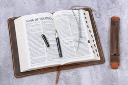 Personalized Leather cover for bible KJV , Custom leather holy bible book case cover christian gifts for men women Z04-LBBC05S