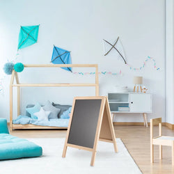 Set Double Sided Whiteboard Chalkboard Kids Sign Signs Easel Writing Stand Board Erasable Standing Wedding Table Message Student