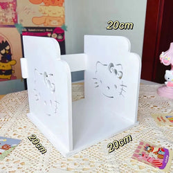 Sanrio Hello Kitty Desktop Storage Rack Kuromi Cinnamoroll Multifunctional Bookshelf Double-layer Sundry Organizer Storage Shelf