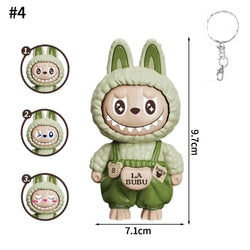 Press Face Changing Doll Toy Pendant Creative Cartoon Keychain Decompression Cute Face Changing Game Car Keychain Desktop Decor