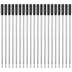 20pcs\set L:4.5 In Ballpoint Pen Refills for Cross Pens Medium Point blue Black Ink