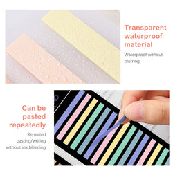 300 Sheets Posted It Transparentes Sticky Notes Self-Adhesive Annotation Read Books Bookmarks Tabs Notepad Aesthetic Stationery