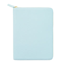 Moterm Genuine Pebbled Grain Leather A5 Zip Cover with Top Pocket Cowhide Planner Zipper Notebook Organizer Agenda Journal Diary
