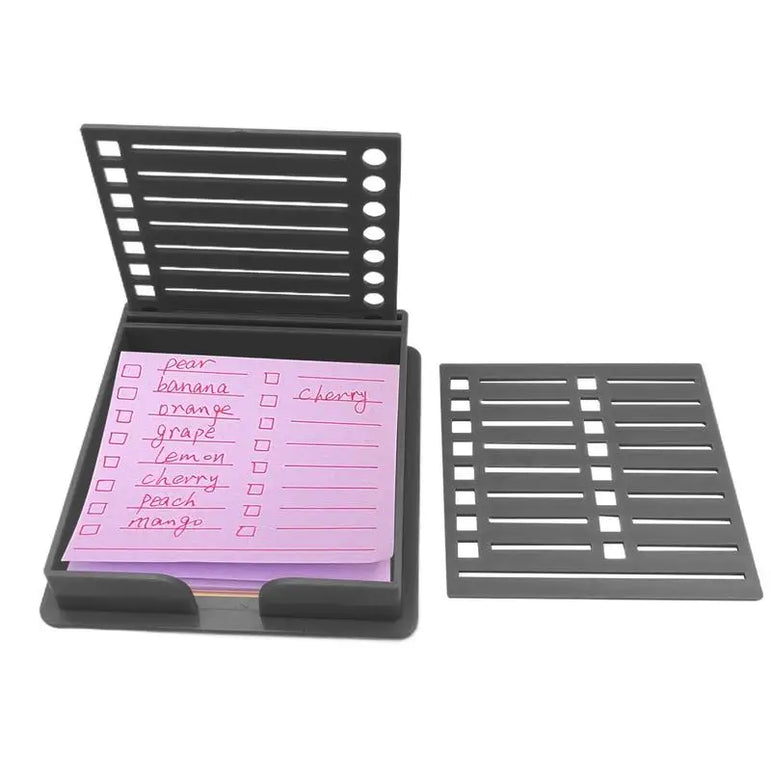 Sticky Note Dispenser  Sticky Pads Sticky note holder Versatile Desk Sticky Note Stencil Double Insert Template Storage Box